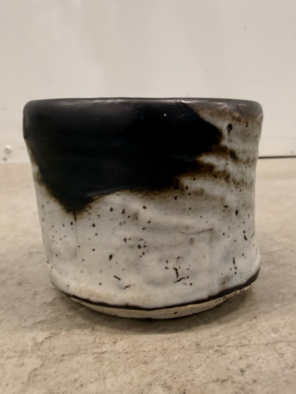 Black Speckled Ceramic Cup